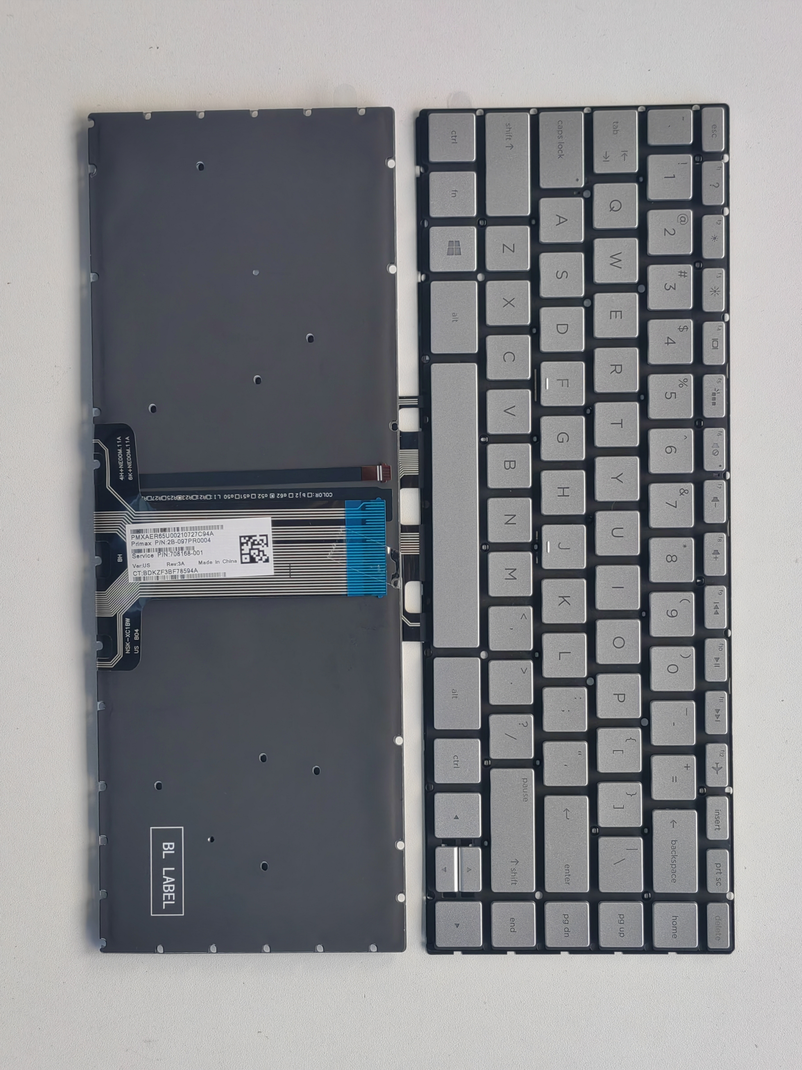 Picture of New Replacement Laptop Keyboard For HP 14-BS SILVER Backlit US Layout